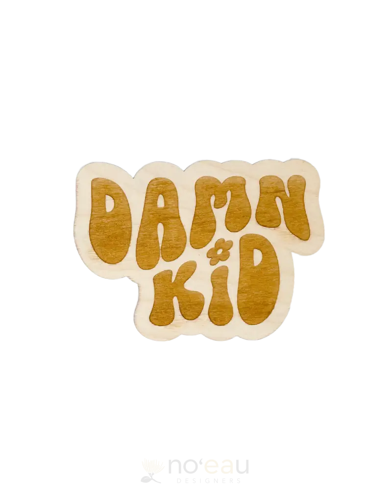 Hi Darling Shop - Assorted Birch Wood Magnet Damn Kid Accessories