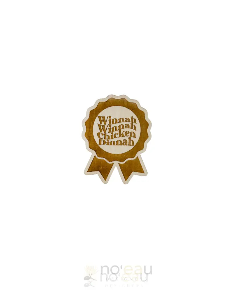 Hi Darling Shop - Assorted Birch Wood Magnet Winnah Chicken Dinner Accessories