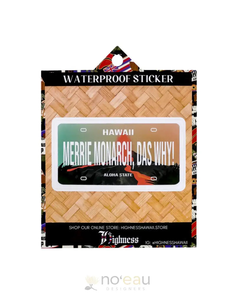 HIGHNESS HAWAII - Large Assorted Local Stickers – Noʻeau Designers