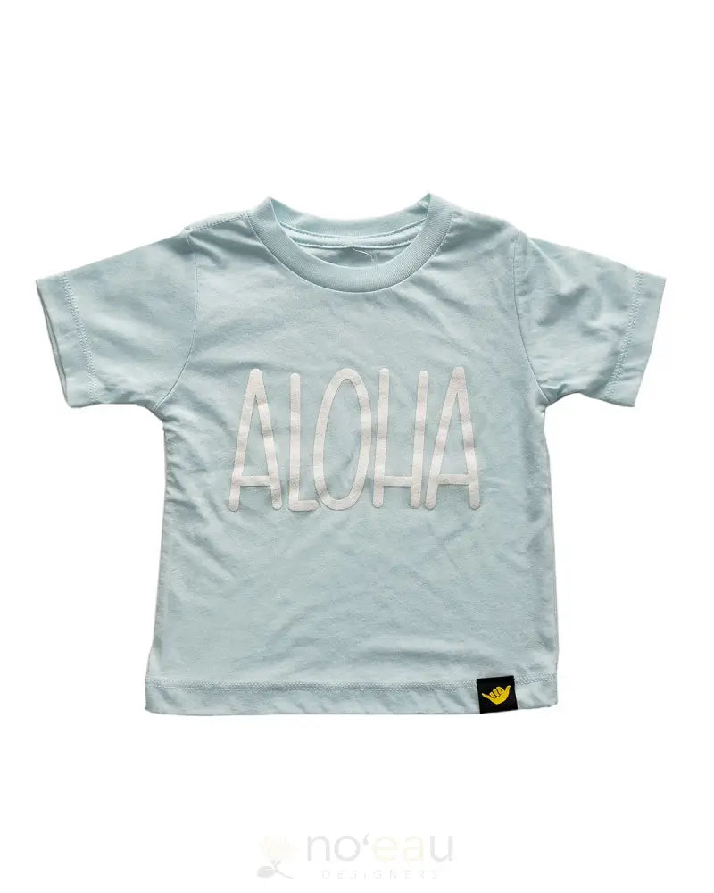 HOLOHOLO MAMA - Aloha Keiki Baby Blue T-Shirt - Noʻeau Designers