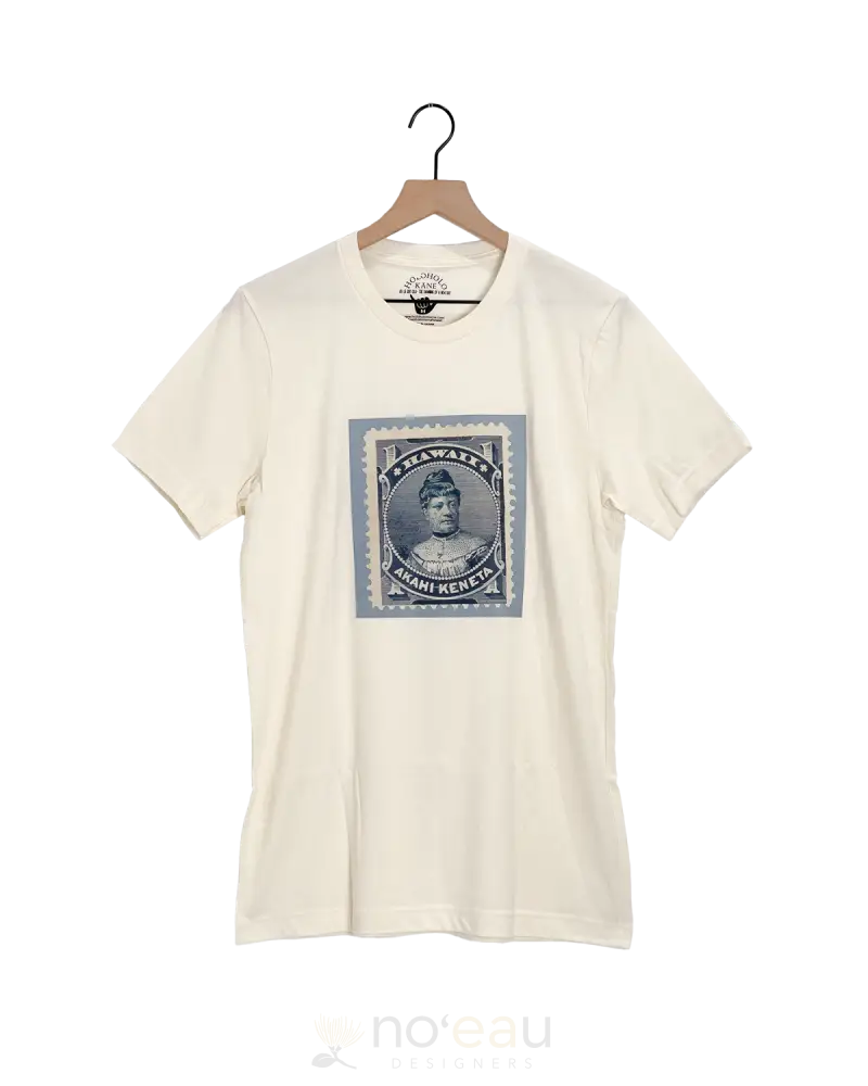 Holoholo Mama - Princess Likelike Stamp Men’s Cream T - Shirt Men’s Clothing