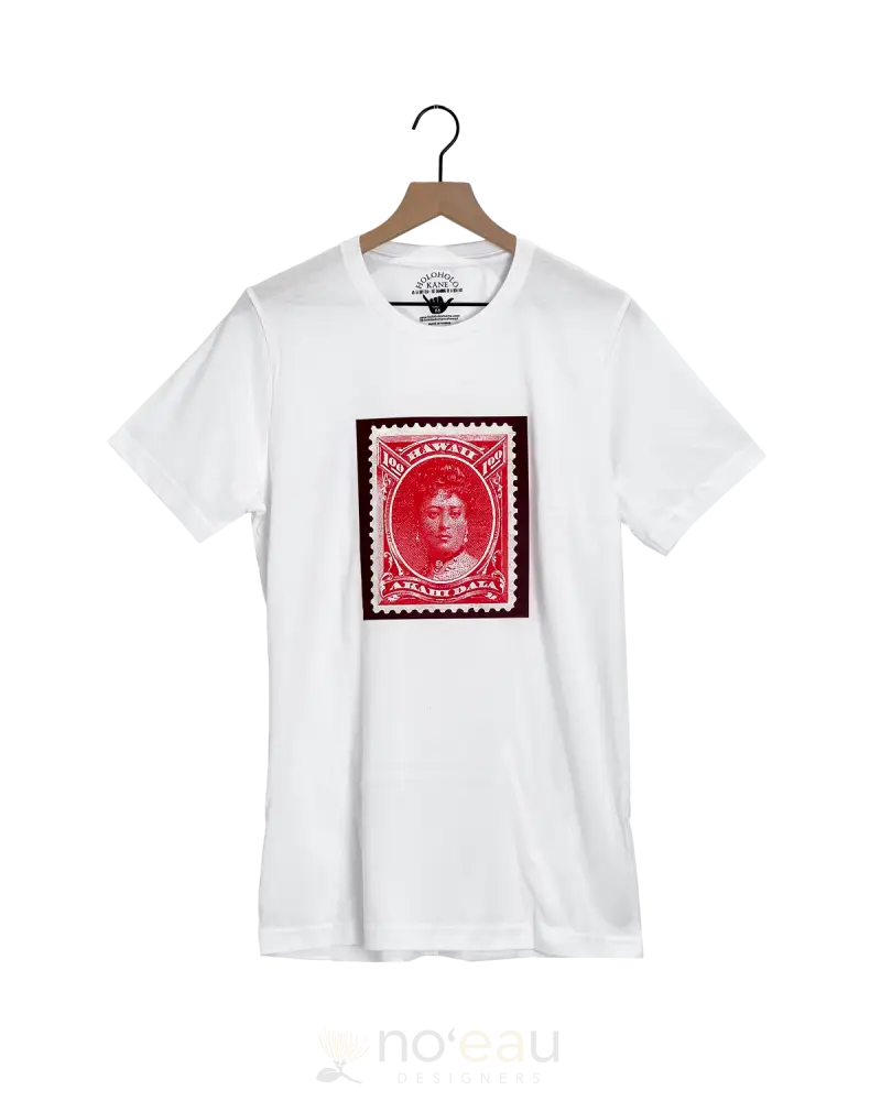 Holoholo Mama - Queen Emma Stamp Men’s White T - Shirt Men’s Clothing