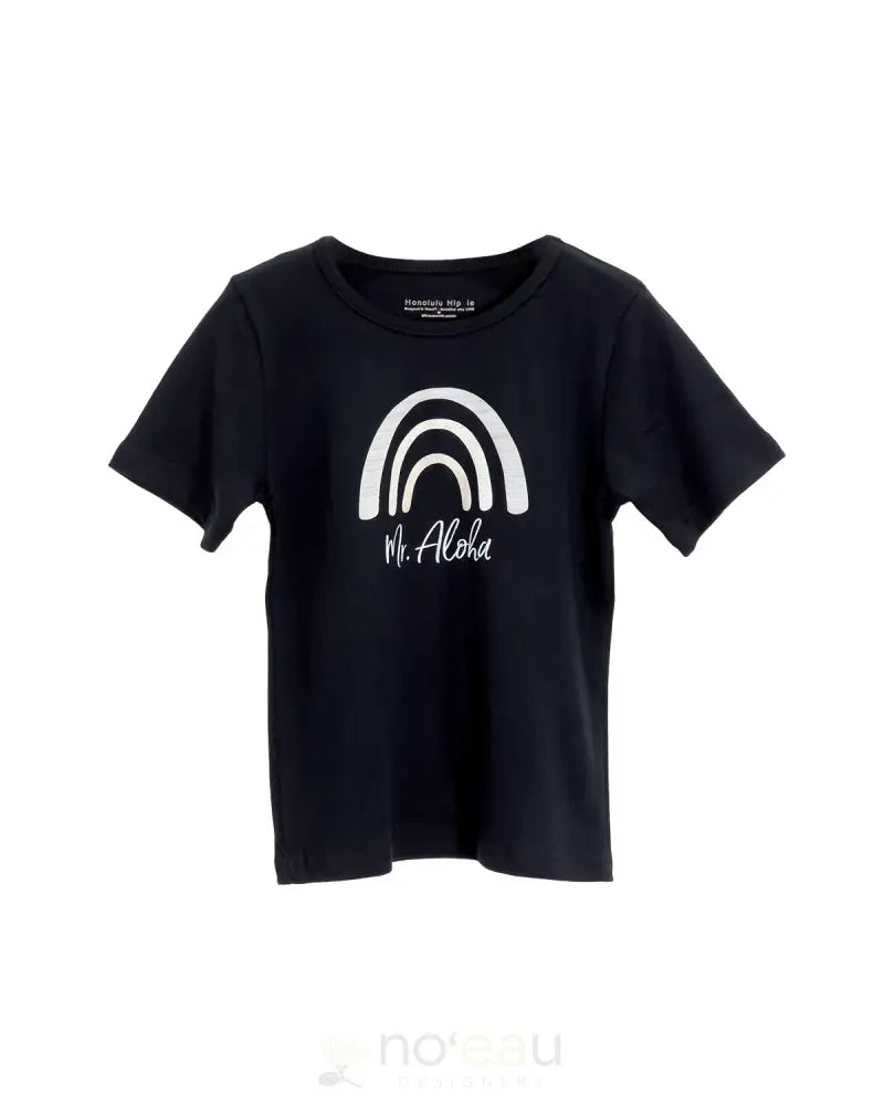 Honolulu Hippie - Mr. Aloha Black Keiki Tee Kid’s Clothing