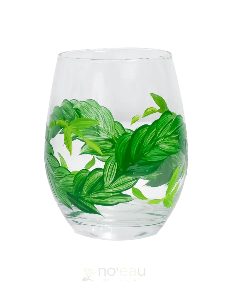 Hoomaluhia - Assorted Handpainted Stemless Wine Glasses Lai Home Goods