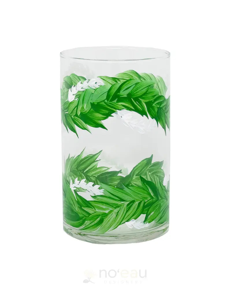 HO‘OMALUHIA - Maile + Pikake Handpainted Vase - Noʻeau Designers