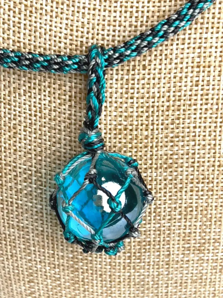 ILIHIA HAWAII LCC - Blue Glass Floater Necklaces - Noʻeau Designers