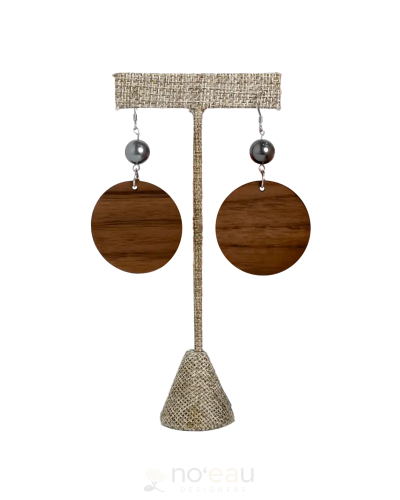 Ilihia Hawaii Llc - Assorted Walnut W/ Mother Of Pearl Earring Circle Jewelry