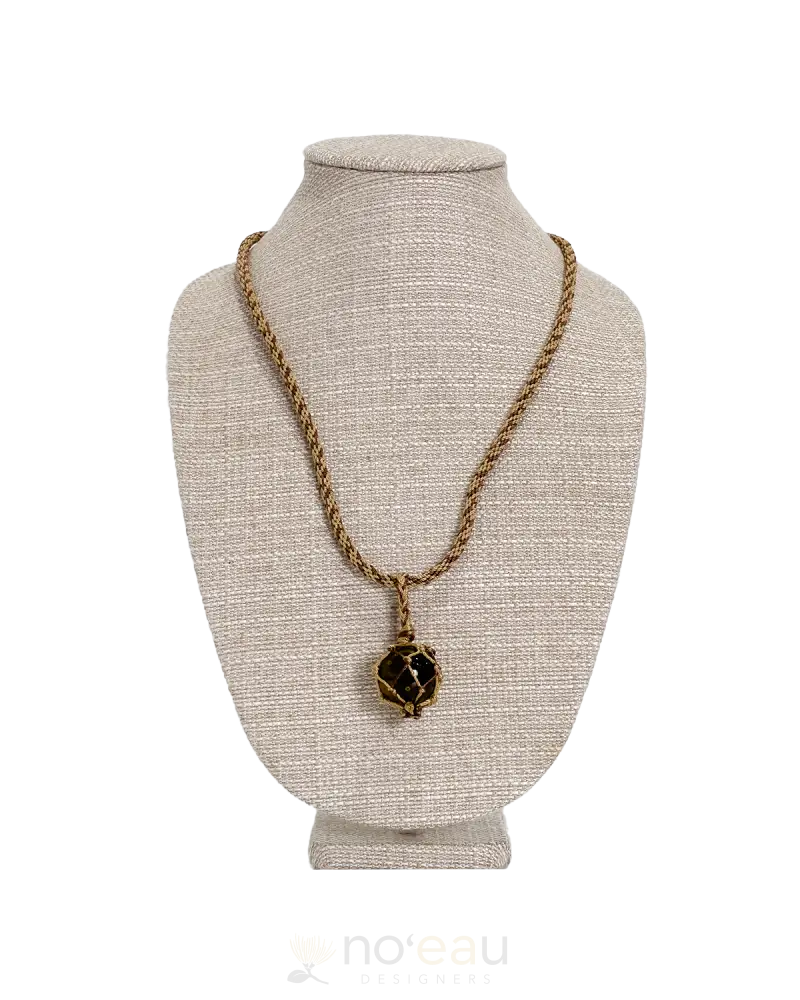 Ilihia Hawaii Llc - Glass Floater Necklace Amber Jewelry