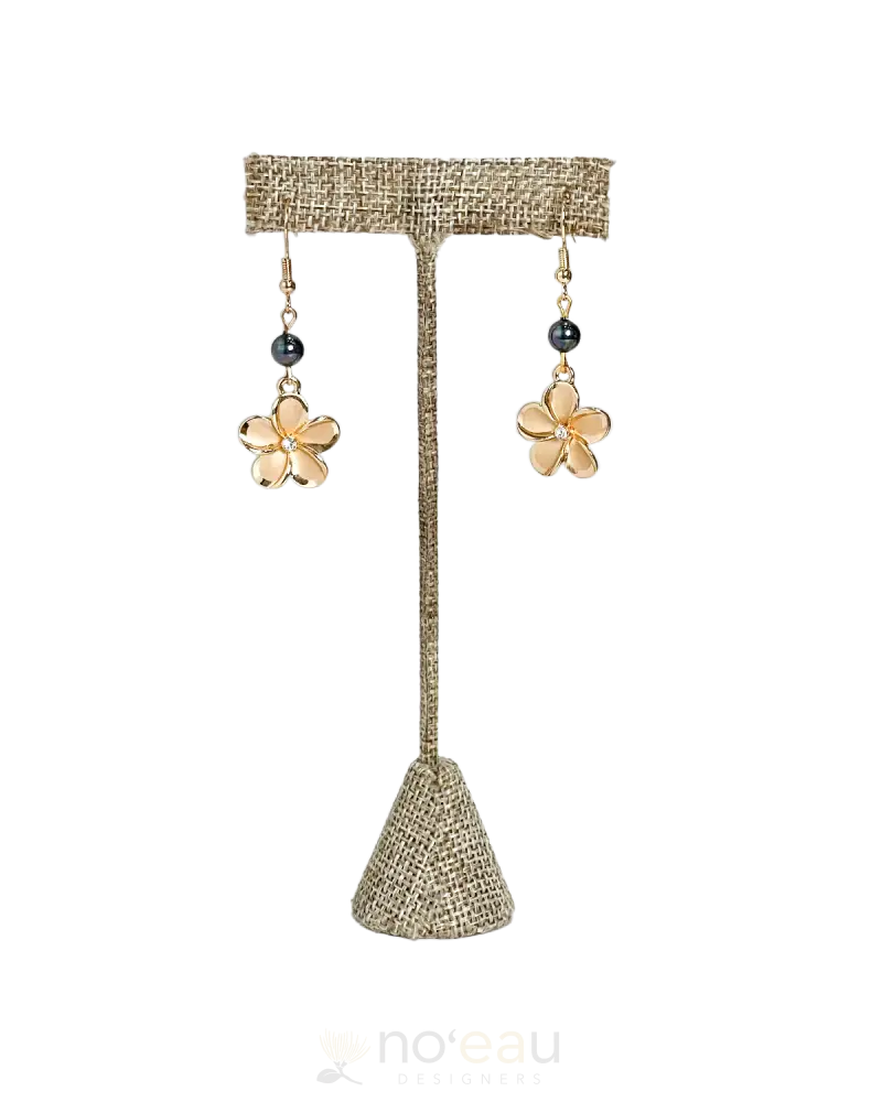 Ilihia Hawaii Llc - Plumeria W/ Mother Of Pearl Bead Earring Top Jewelry