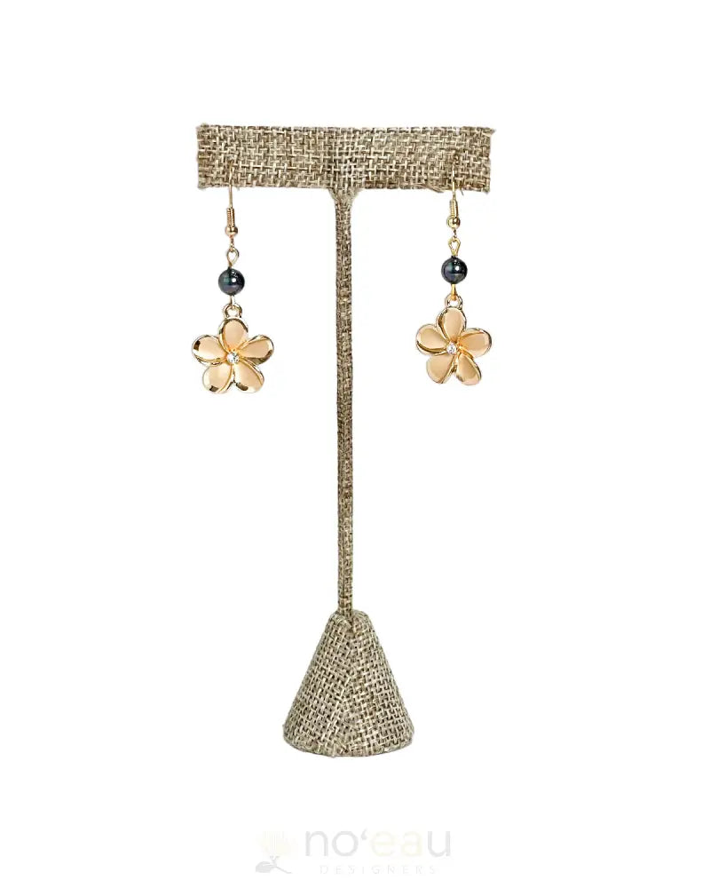 Ilihia Hawaii Llc - Plumeria W/ Mother Of Pearl Bead Earring Top Jewelry
