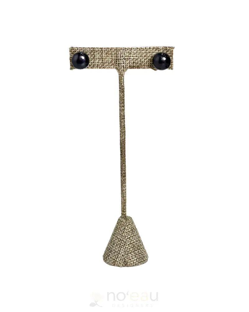 Ilihia Hawaii Llc - Sterling Silver Frash Water Pearl Stud Earring Black Jewelry