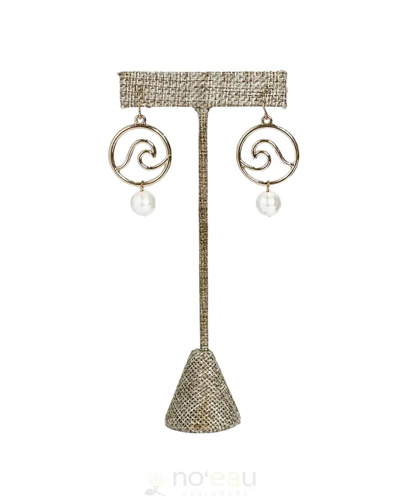 Ilihia Hawaii Llc - Wave W/ Pearl Drop Earring Jewelry