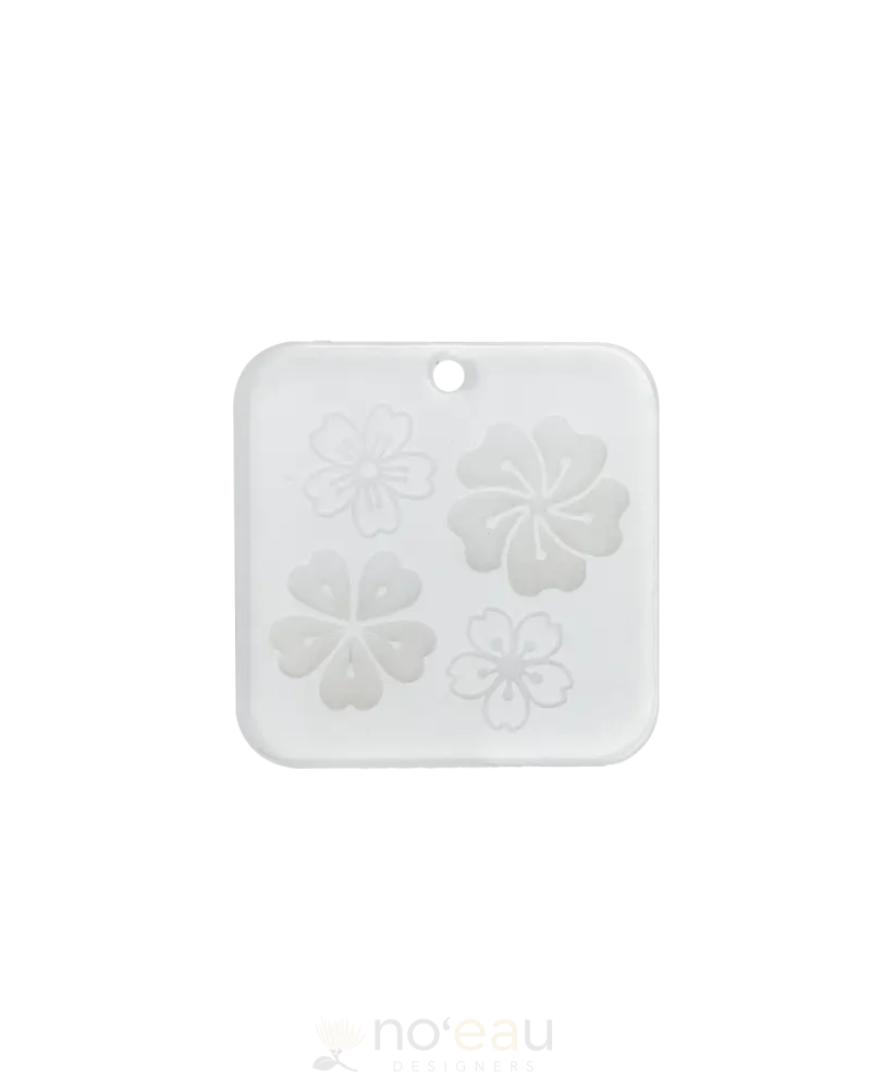 Inspired By B&J - Assorted Acrylic Luggage Tags 4X Cheery Blossom Clear Accessories