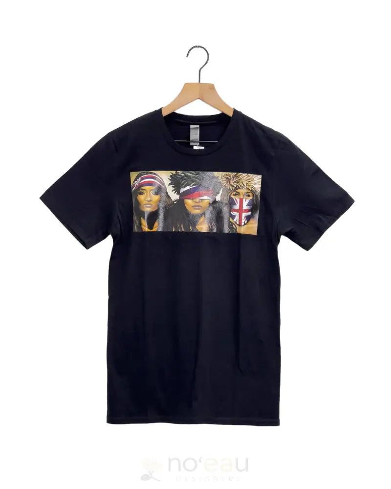 ISLAND DYNASTY - 3 Wāhine Black T-Shirt - Noʻeau Designers