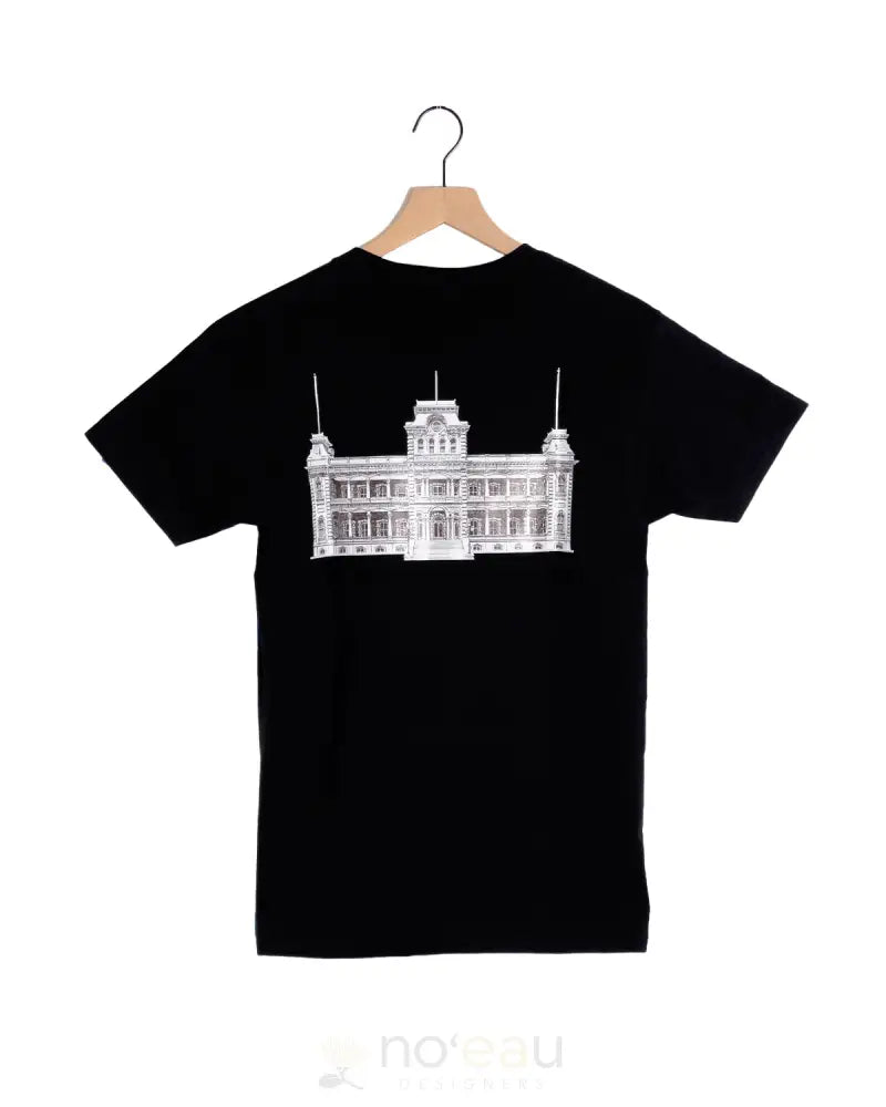 ISLAND DYNASTY - Iolani Palace Black T-Shirt - Noʻeau Designers