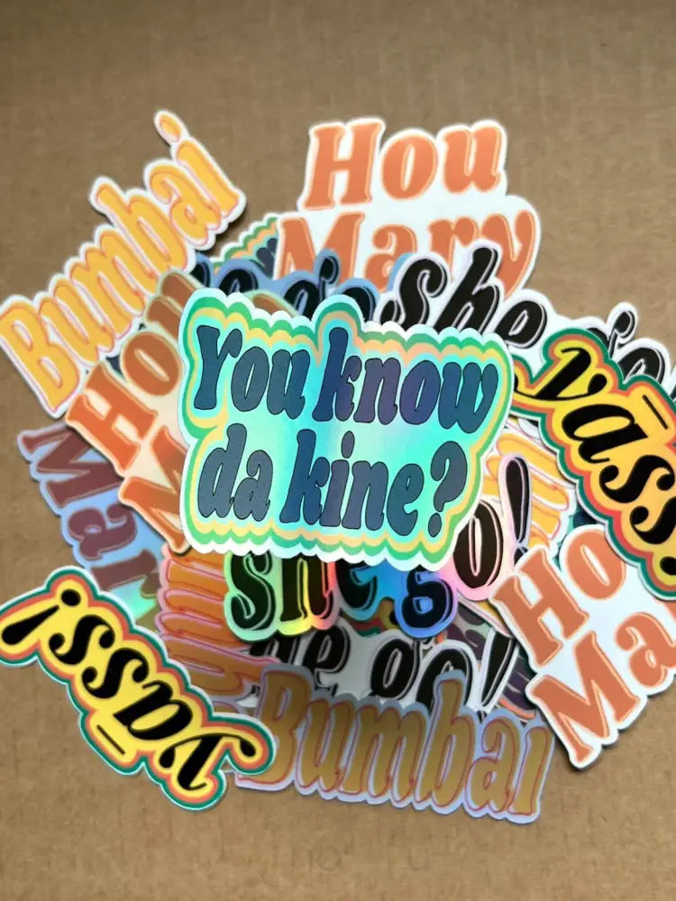 IWALANIS CREATIONS - Holographic Pidgin Stickers - Noʻeau Designers