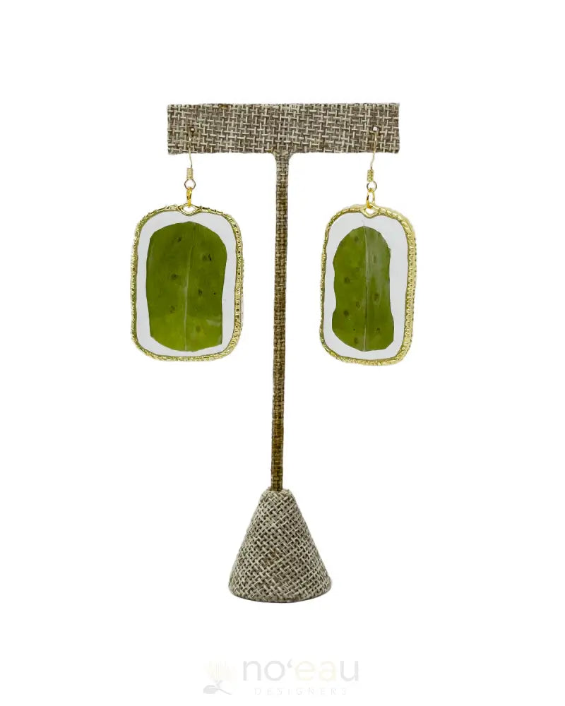 KA PUNANA MELI - Lauaʻe Resin Earrings - Noʻeau Designers