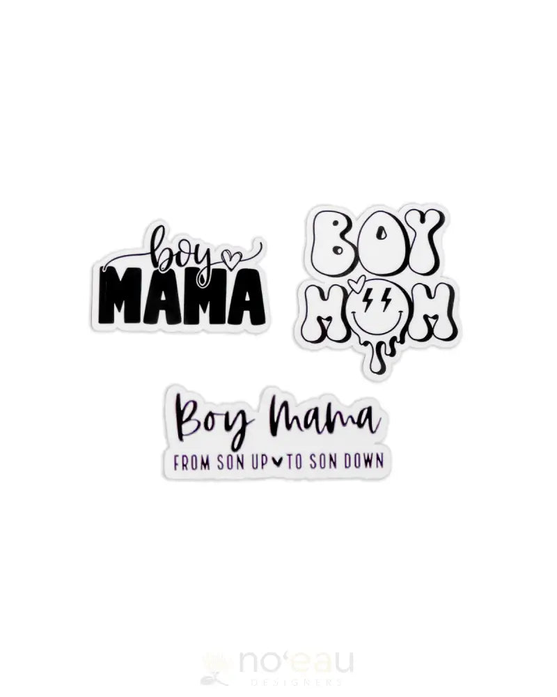 Kahealani Kreations - 3 Pack Waterproof Stickers Boy Momma Stickers/Pins/Patches
