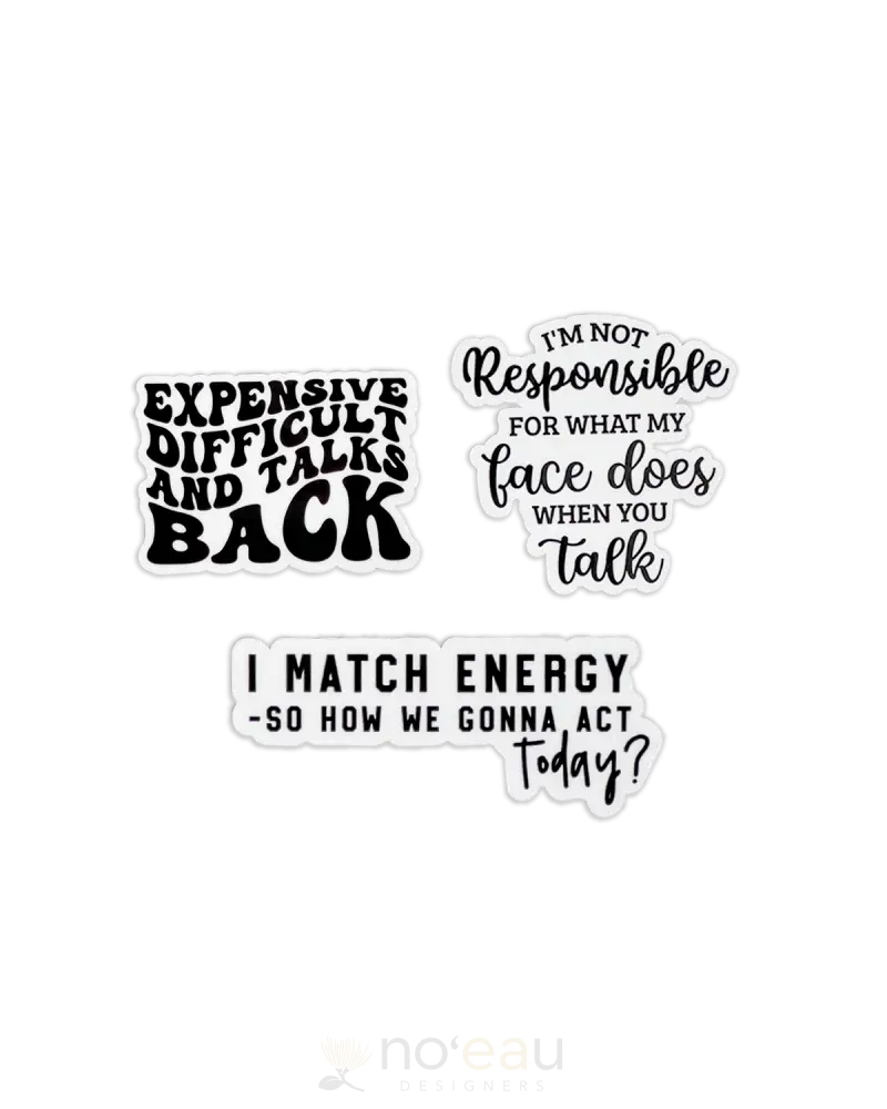 Kahealani Kreations - 3 Pack Waterproof Stickers I Match Energy Stickers/Pins/Patches