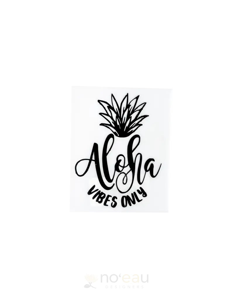 Kahealani Kreations - Aloha Vibes Only Pineapple Sticker Black Stickers/Pins/Patches