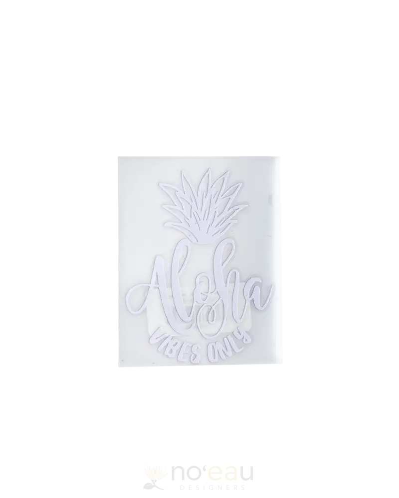 Kahealani Kreations - Aloha Vibes Only Pineapple Sticker White Stickers/Pins/Patches