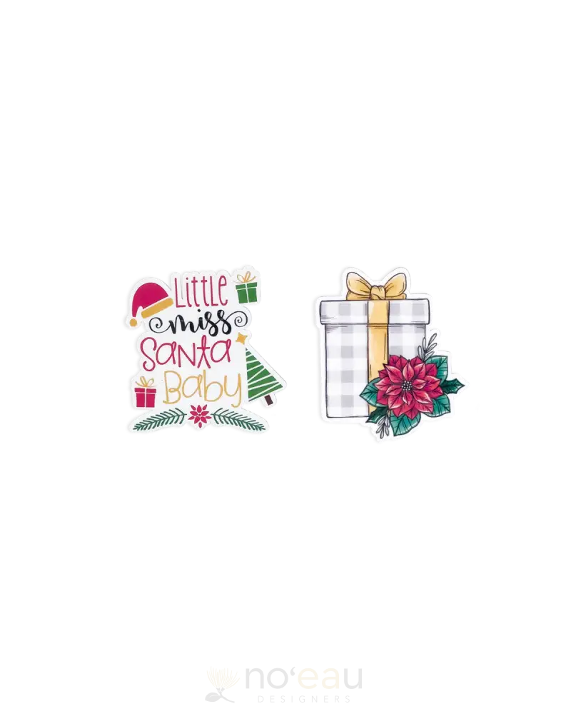 Kahealani Kreations - Assorted 3Pc Christmas Waterproof Sticker Packs Santa Baby