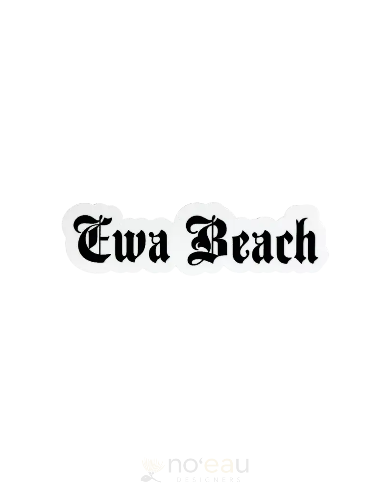 Kahealani Kreations - Assorted Blackletter City Stickers (Waterproof) Ewa Beach / Black