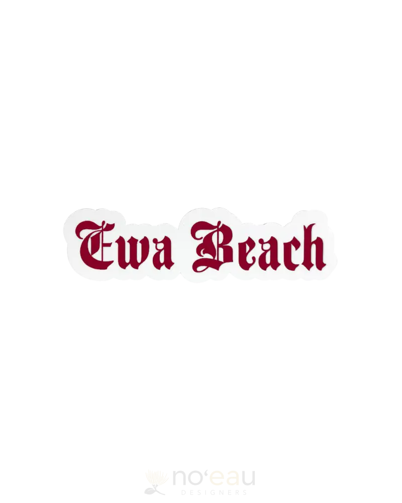 Kahealani Kreations - Assorted Blackletter City Stickers (Waterproof) Ewa Beach / D.red