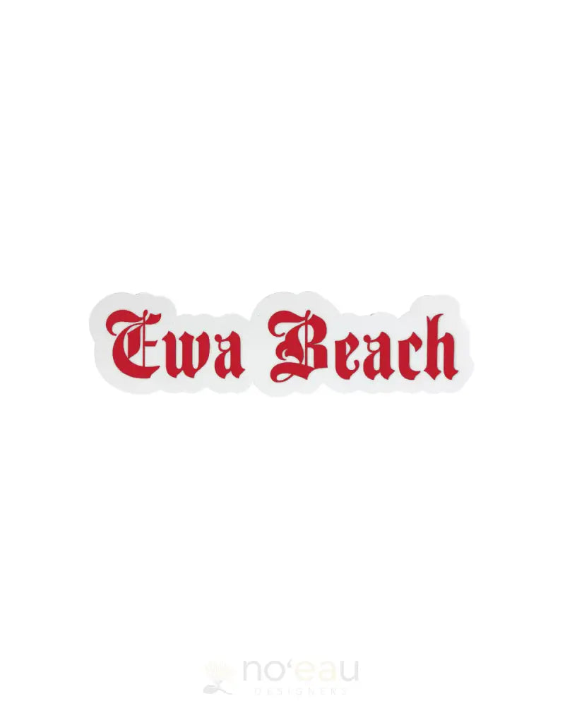 Kahealani Kreations - Assorted Blackletter City Stickers (Waterproof) Ewa Beach / Red