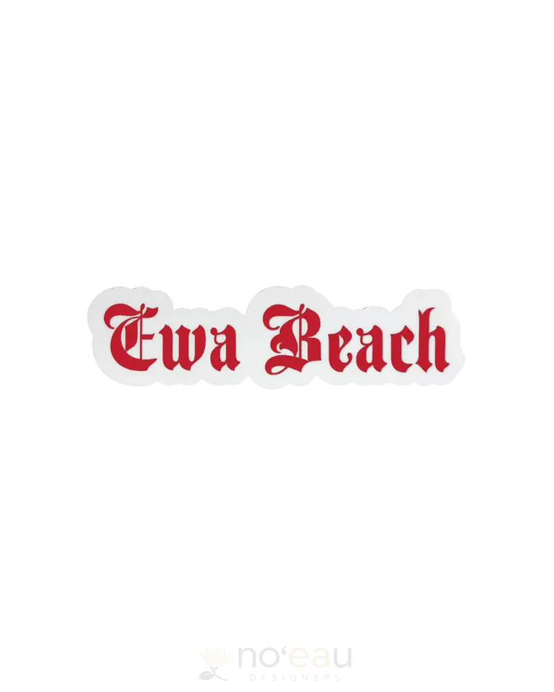 Kahealani Kreations - Assorted Blackletter City Stickers (Waterproof) Ewa Beach / Red