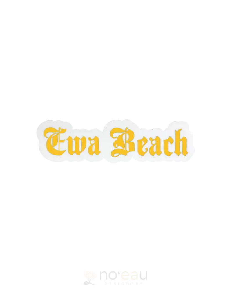 Kahealani Kreations - Assorted Blackletter City Stickers (Waterproof) Ewa Beach / Yellow