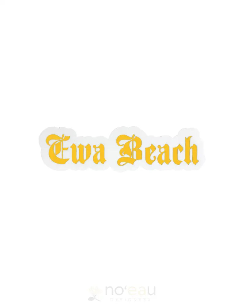 Kahealani Kreations - Assorted Blackletter City Stickers (Waterproof) Ewa Beach / Yellow