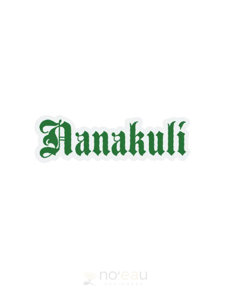 Kahealani Kreations - Assorted Blackletter City Stickers (Waterproof) Nanakuli / Green