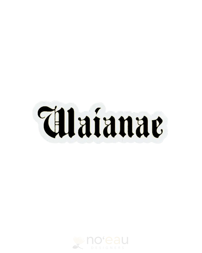 Kahealani Kreations - Assorted Blackletter City Stickers (Waterproof) Waianae / Black