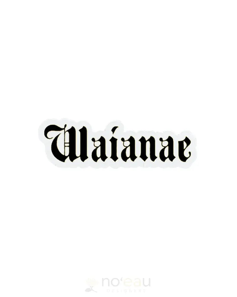 Kahealani Kreations - Assorted Blackletter City Stickers (Waterproof) Waianae / Black