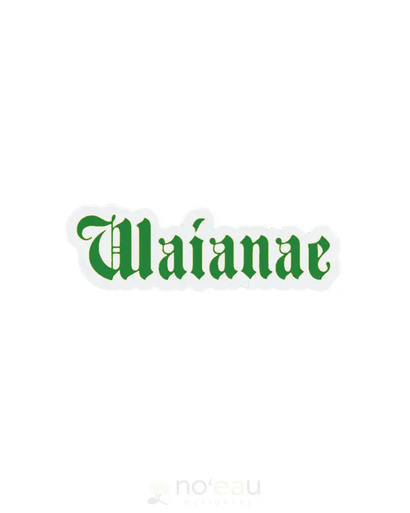 Kahealani Kreations - Assorted Blackletter City Stickers (Waterproof) Waianae / Green