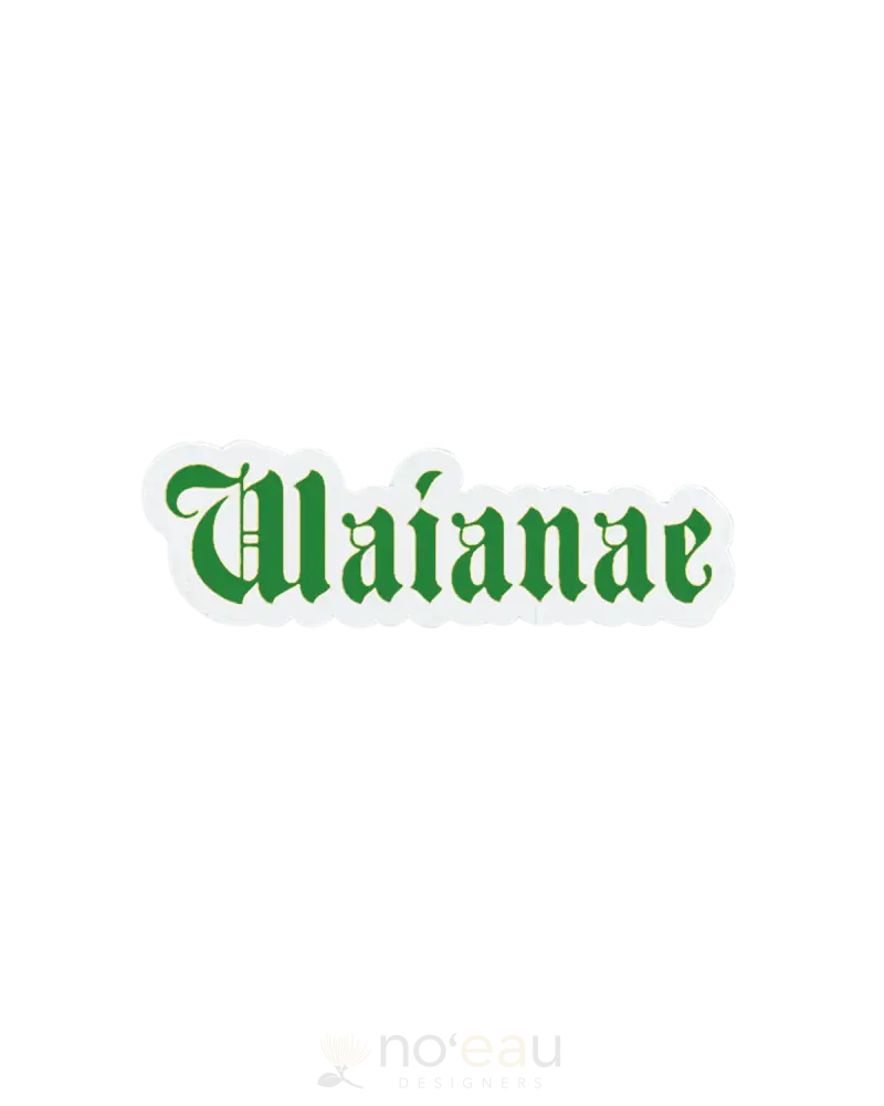 Kahealani Kreations - Assorted Blackletter City Stickers (Waterproof) Waianae / Green