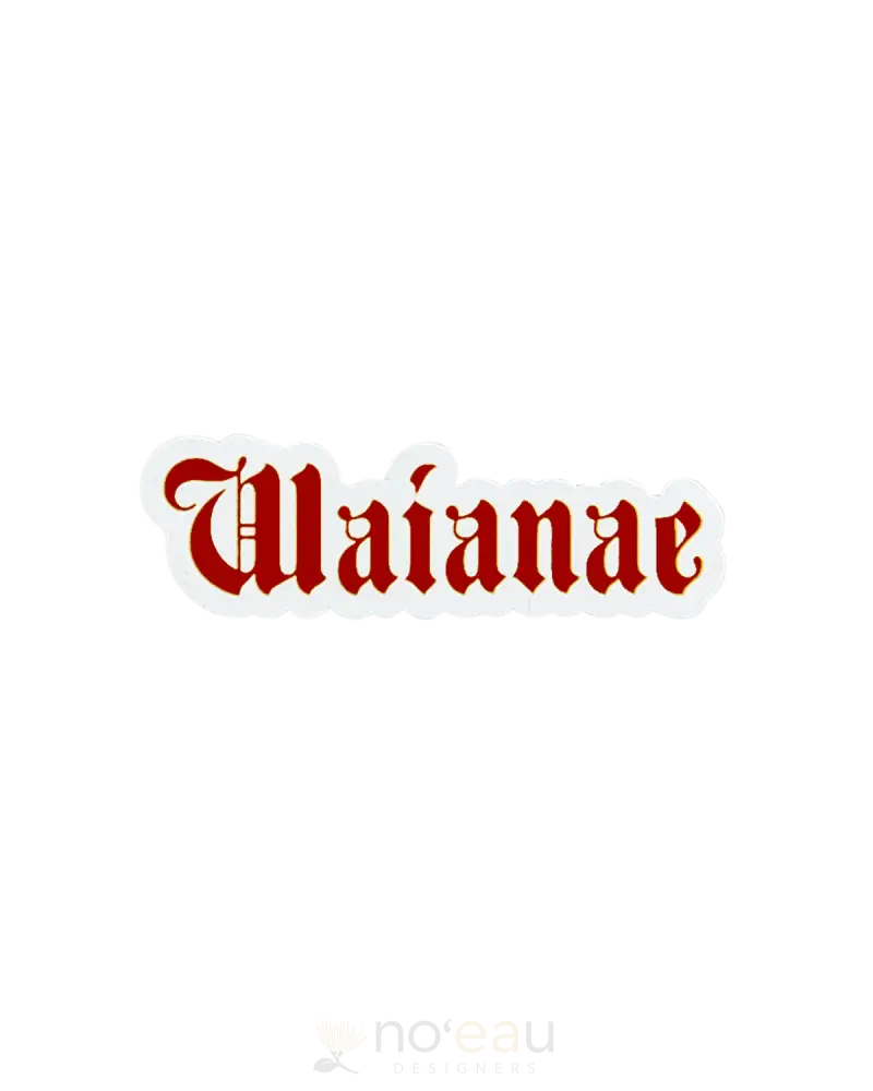 Kahealani Kreations - Assorted Blackletter City Stickers (Waterproof) Waianae / Red