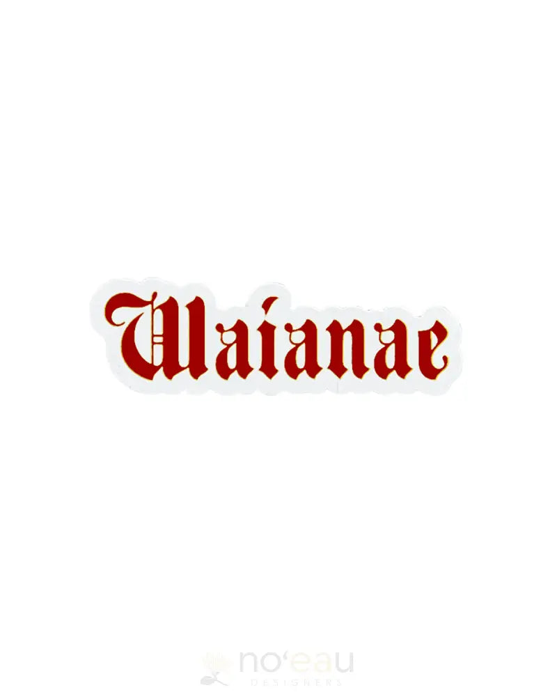 Kahealani Kreations - Assorted Blackletter City Stickers (Waterproof) Waianae / Red