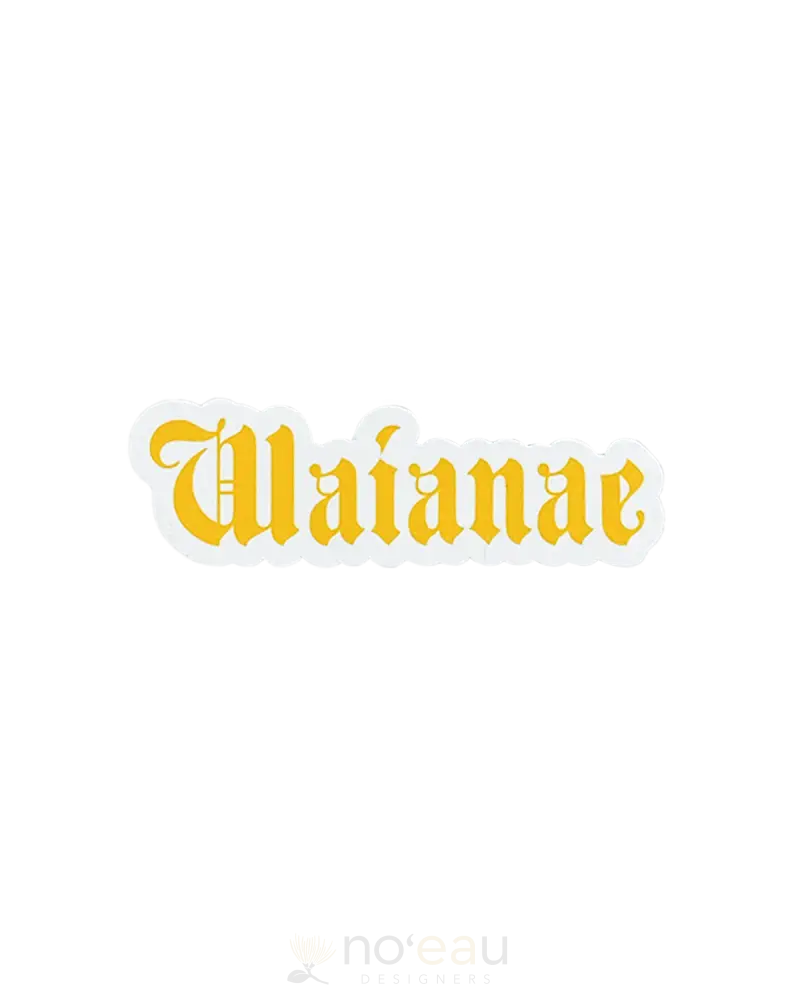 Kahealani Kreations - Assorted Blackletter City Stickers (Waterproof) Waianae / Yellow