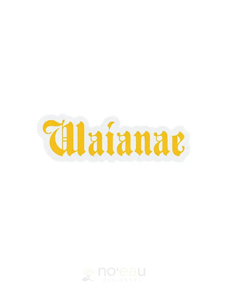 Kahealani Kreations - Assorted Blackletter City Stickers (Waterproof) Waianae / Yellow
