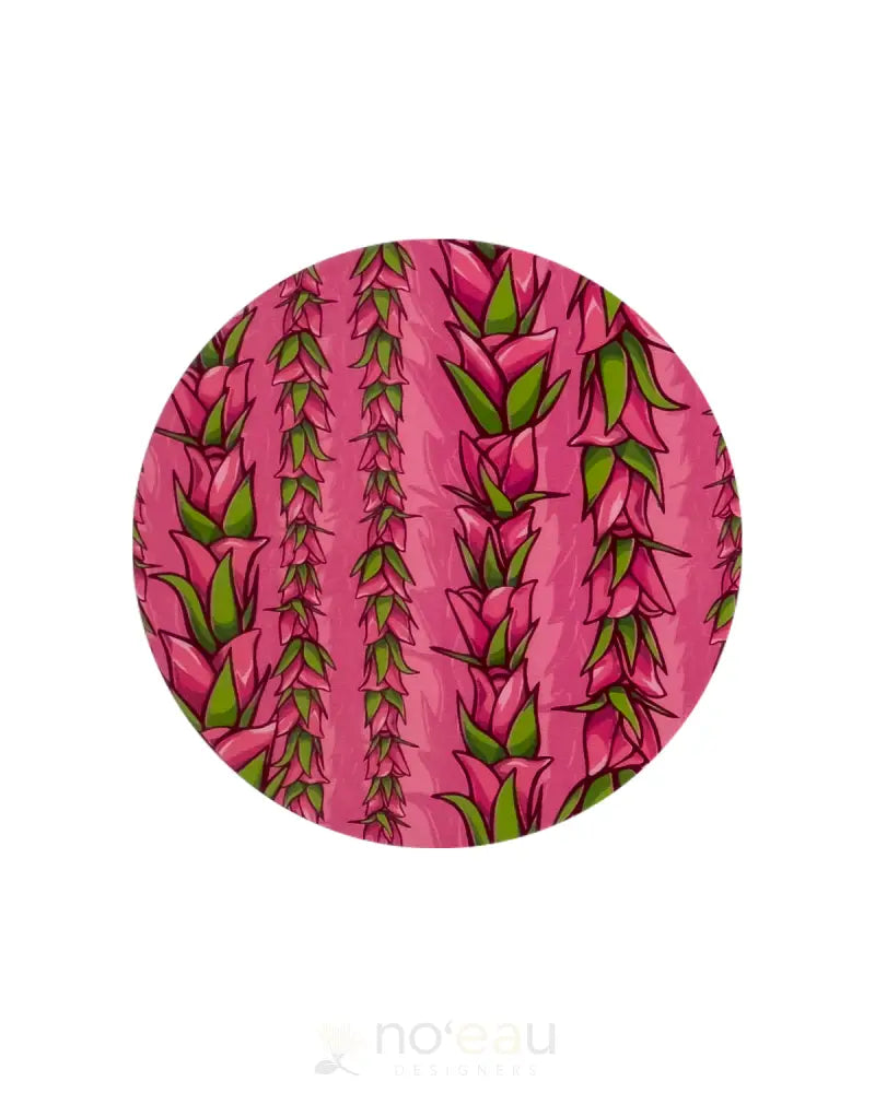 Kahealani Kreations - Assorted Lokelani Rose Waterproof Stickers Pink / Circle Stickers/Pins/Patches