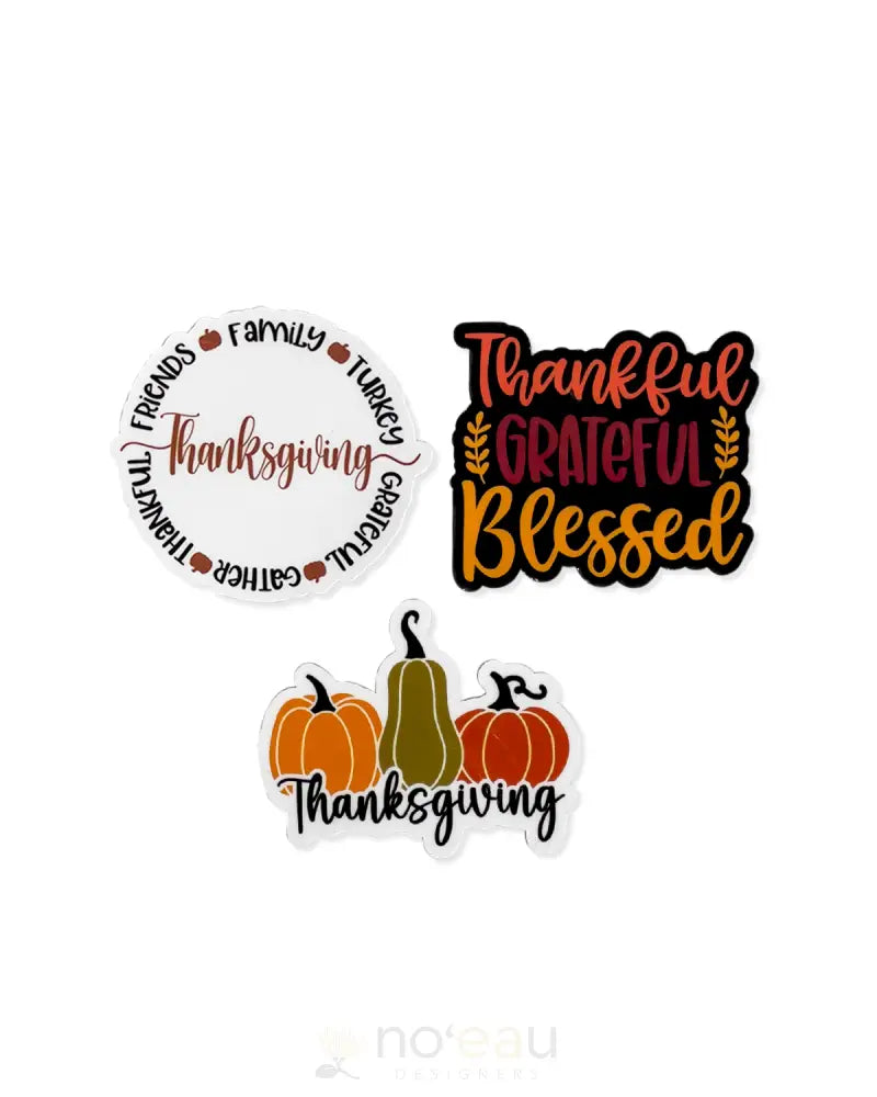 KAHEALANI KREATIONS - Assorted Thanksgiving 3pc Sticker Pack THANKS GIVING
