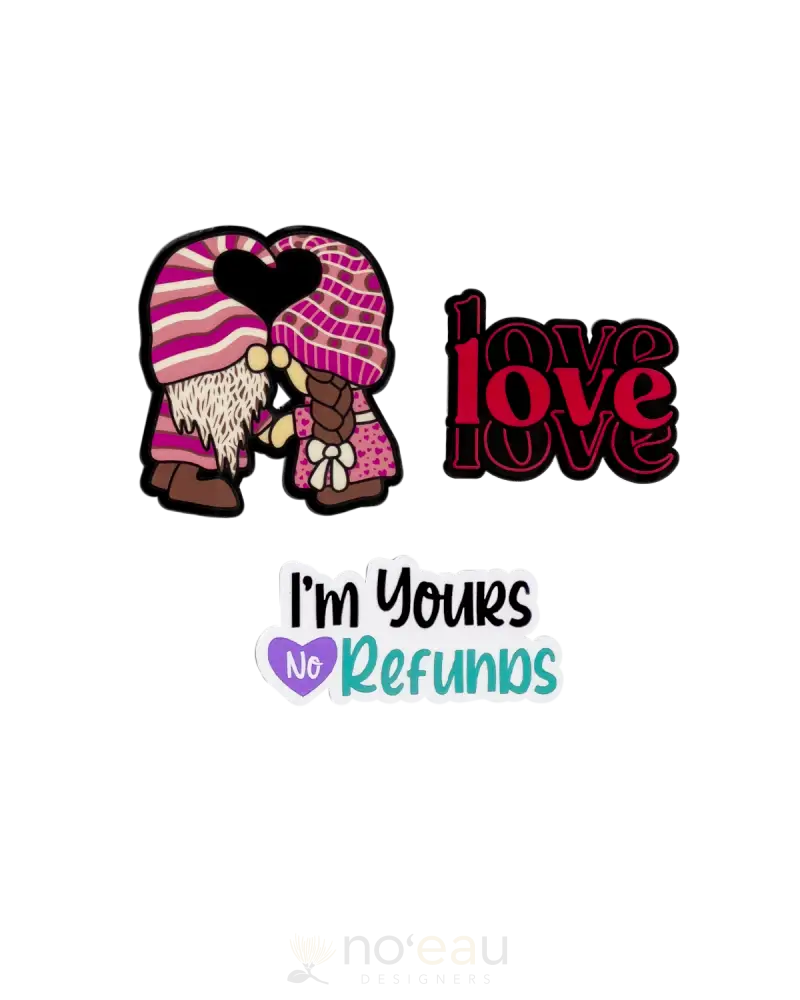 Kahealani Kreations - Assorted Valentines Sticker 3 Pack Stickers/Pins/Patches