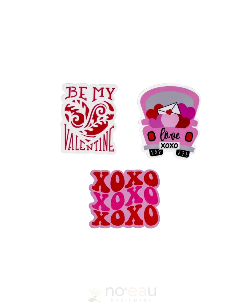 Kahealani Kreations - Assorted Valentines Sticker 3 Pack Stickers/Pins/Patches