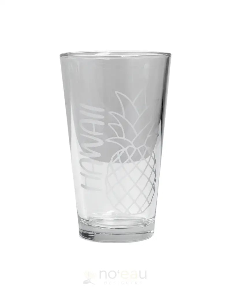 Kahealani Kreations - Assorted Etched Glass Cups Hawaii/Pineapple Home Goods