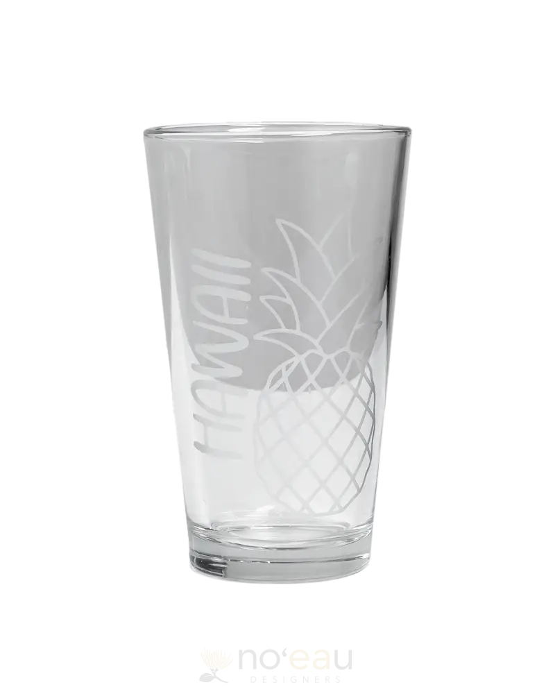 Kahealani Kreations - Assorted Etched Glass Cups Hawaii/Pineapple Home Goods