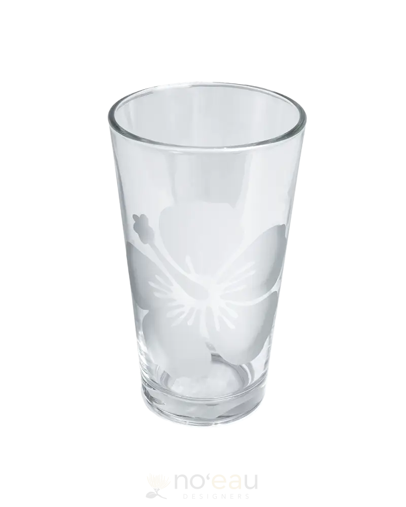 Kahealani Kreations - Assorted Etched Glass Cups Hibicus Home Goods