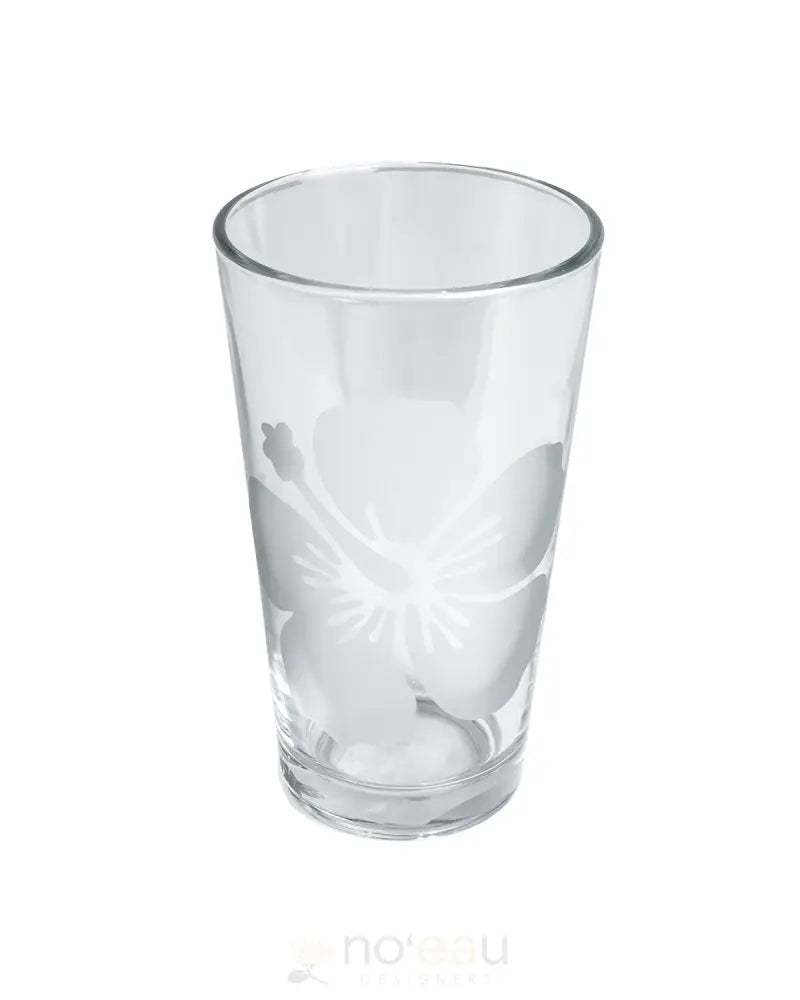 Kahealani Kreations - Assorted Etched Glass Cups Hibicus Home Goods
