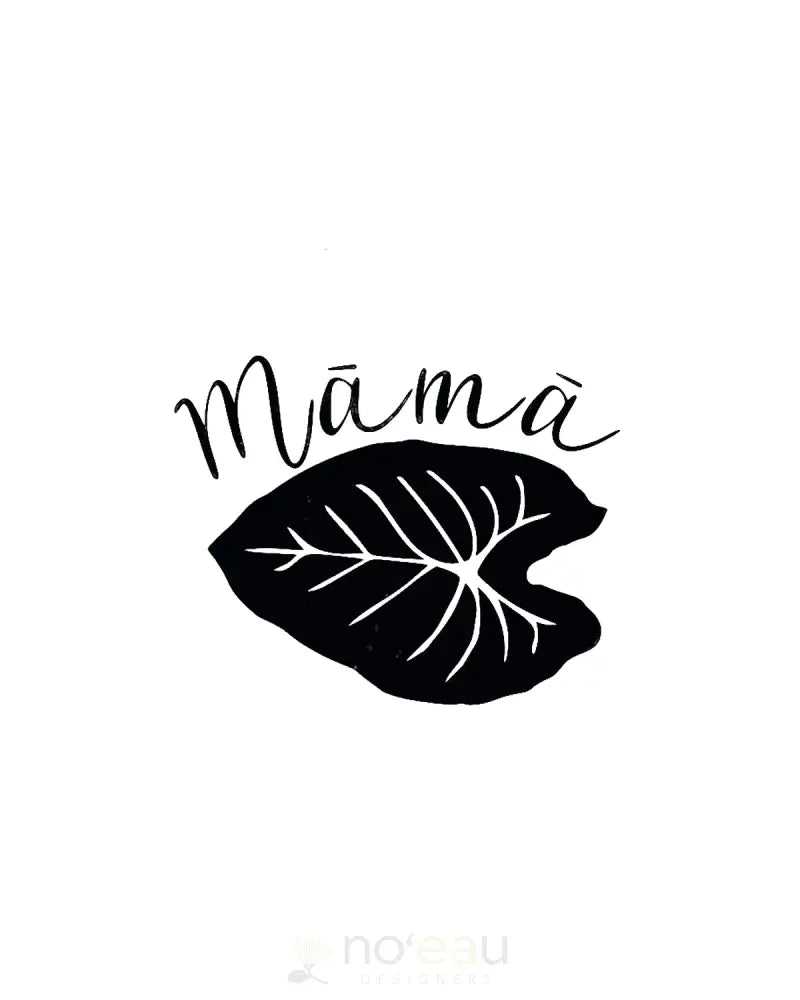 KAHEALANI KREATIONS - Mama Kalo Matte Black Stickers - Noʻeau Designers